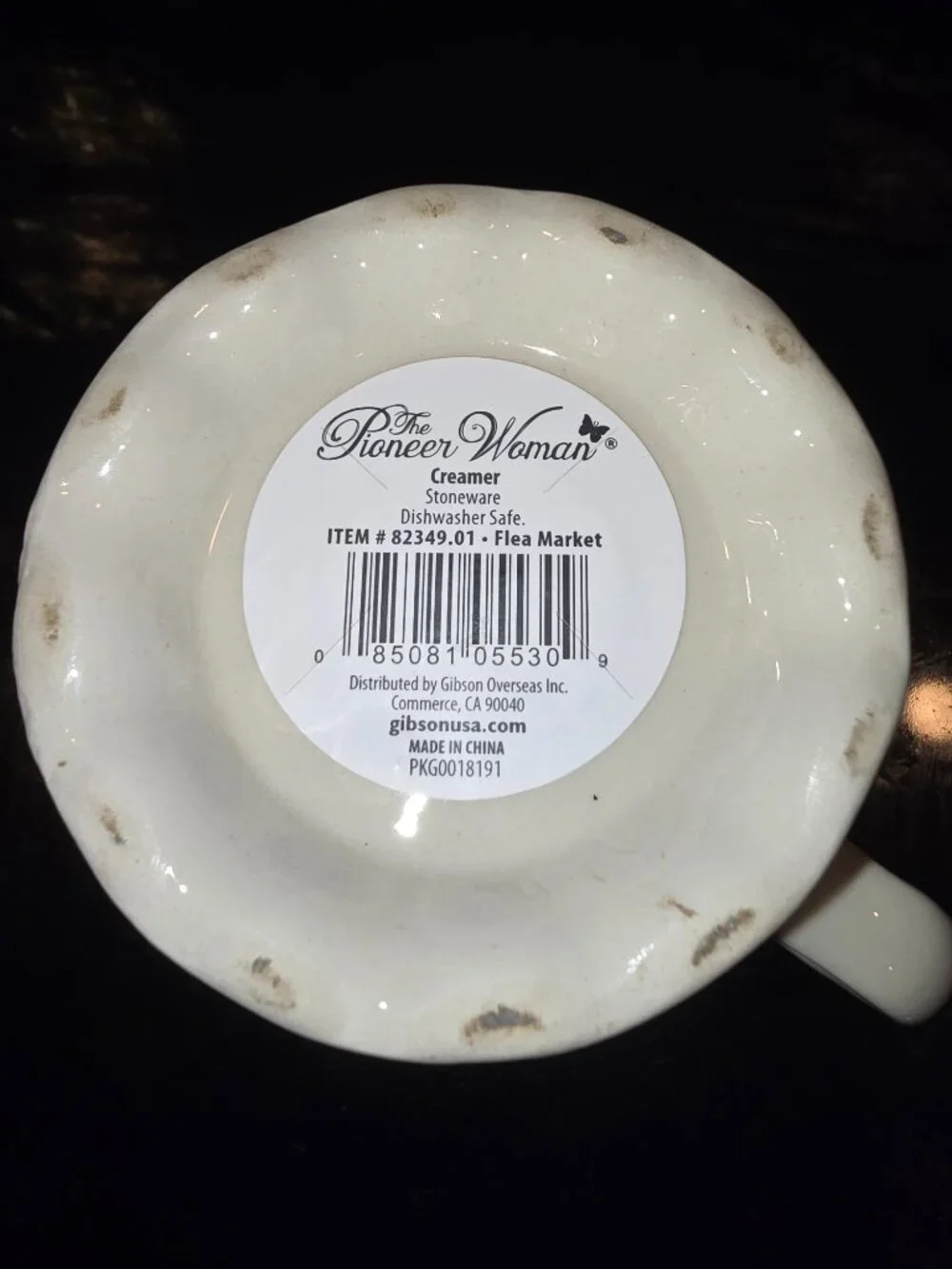 Pioneer Woman Creamer Flea Market Stoneware Floral 3.25